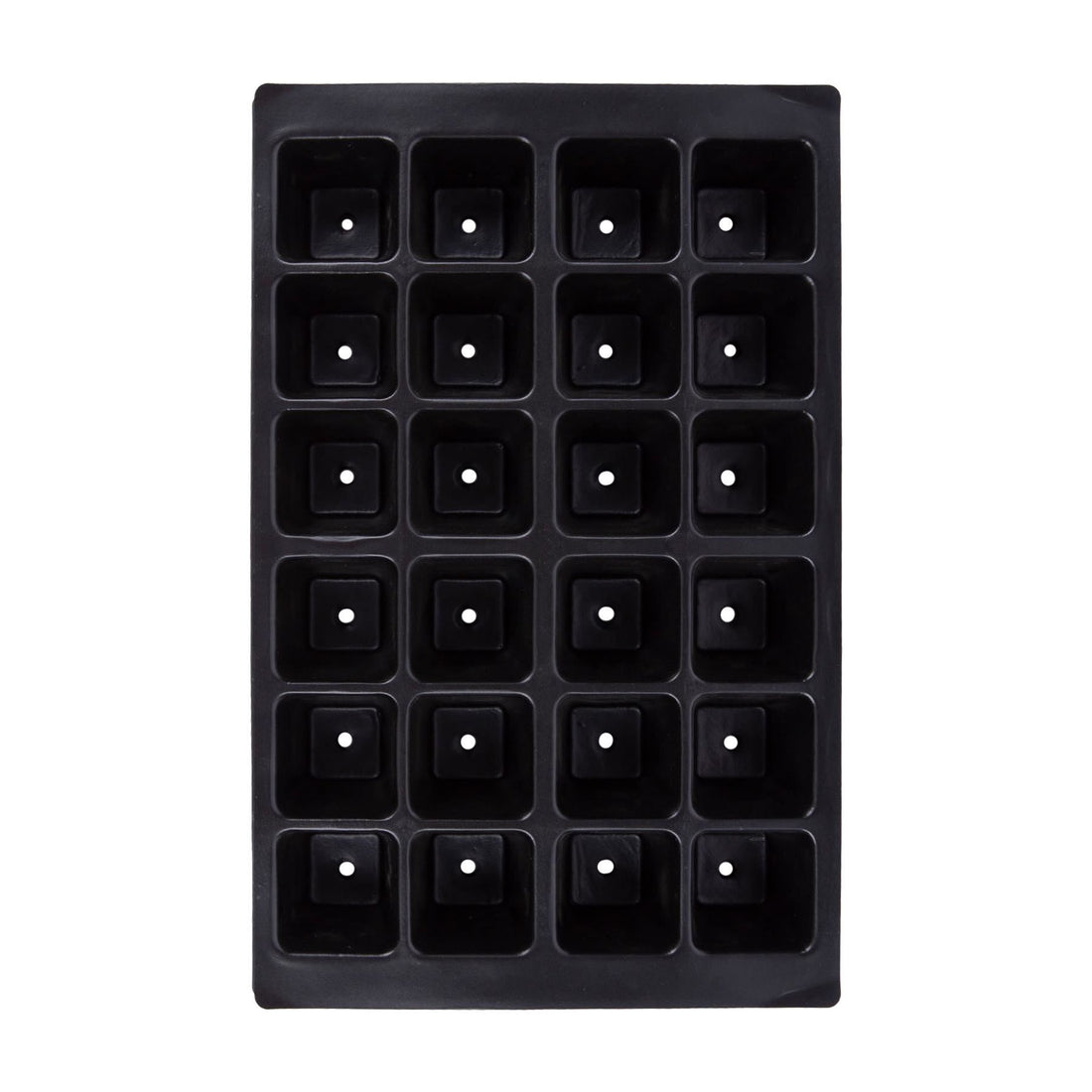 24pc Black Plastic Seed Starting Trays Set - Pack of Three