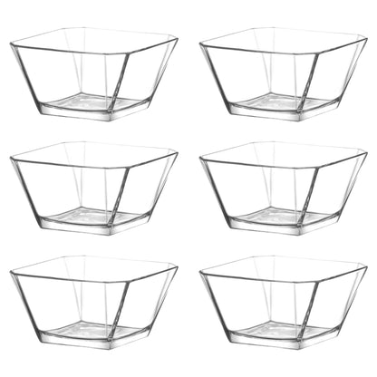 10.5cm Karen Glass Serving Bowls - Clear - Pack of 6  - By LAV