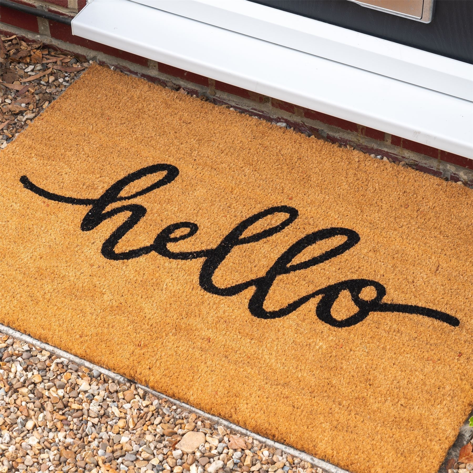 90cm x 60cm Hello Coir Door Mat