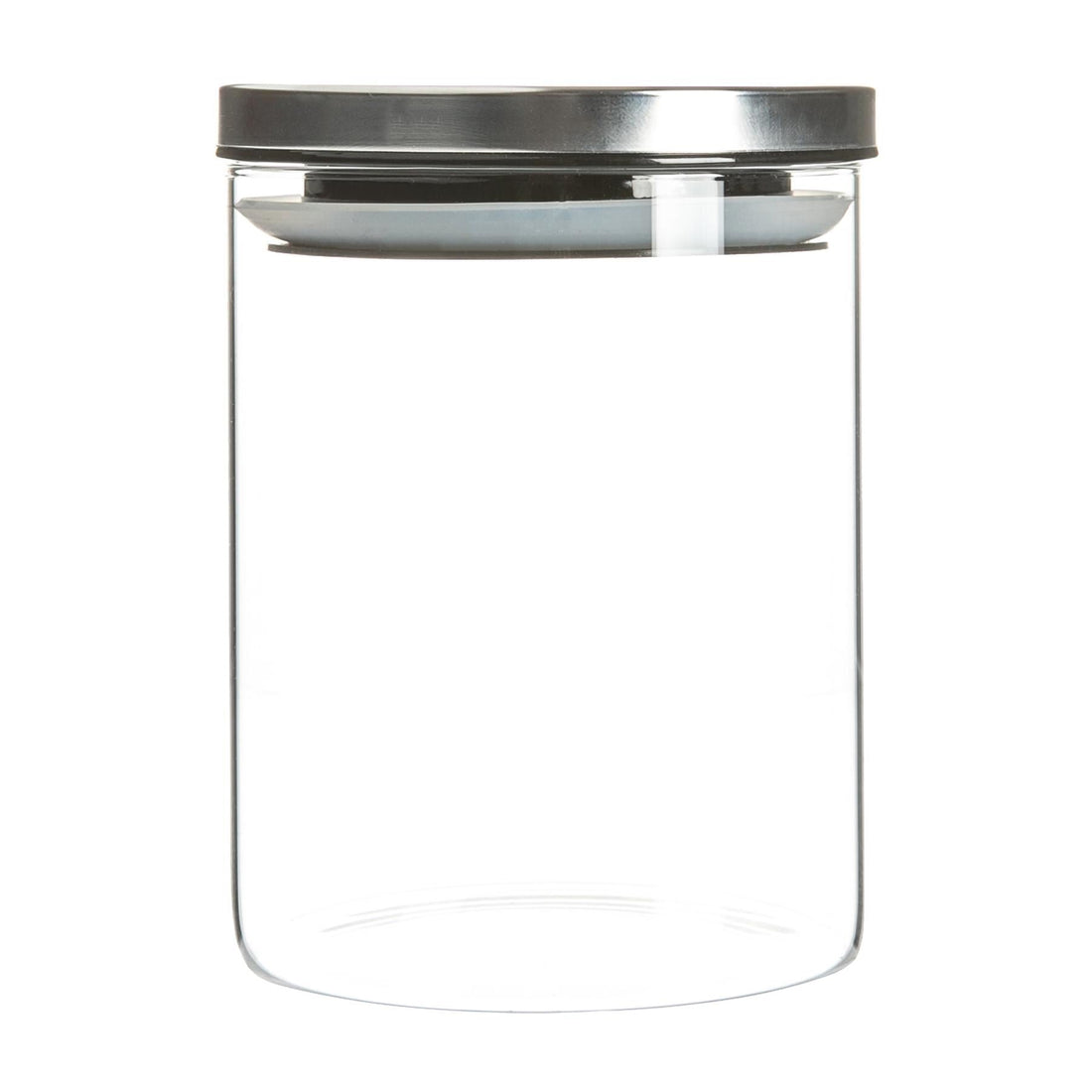 750ml Glass Storage Jar with Silver Metal Lid