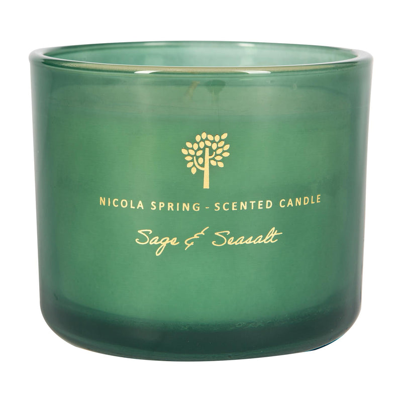 300g Sage & Seasalt Scented Soy Wax Candle - By Nicola Spring
