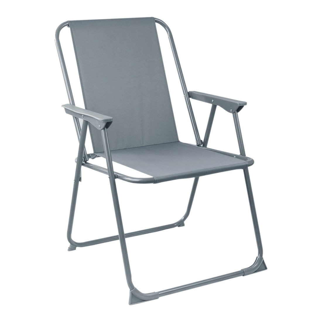 Grey Folding Metal Beach Chair