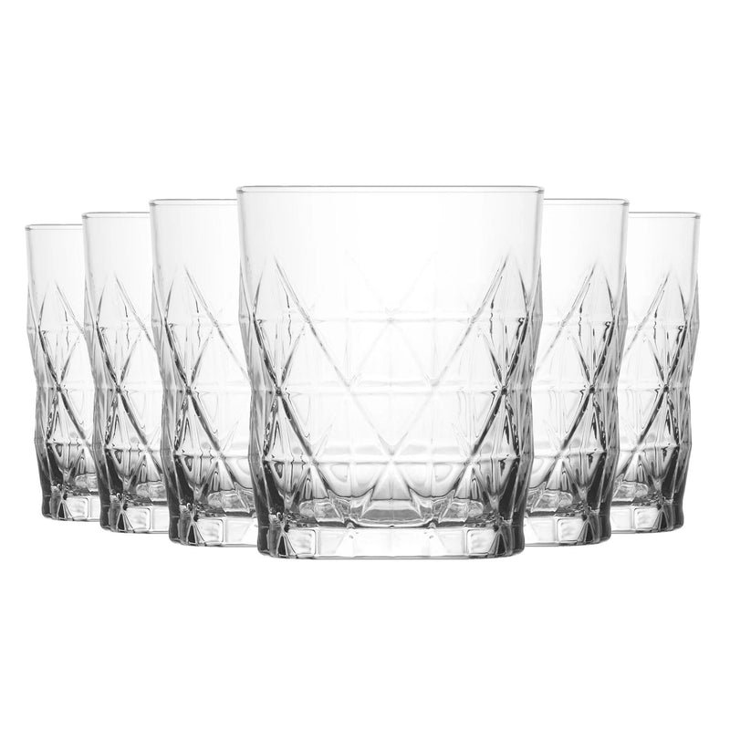 LAV 6 Piece Keops Whisky Tumbler Glasses Set - 345ml