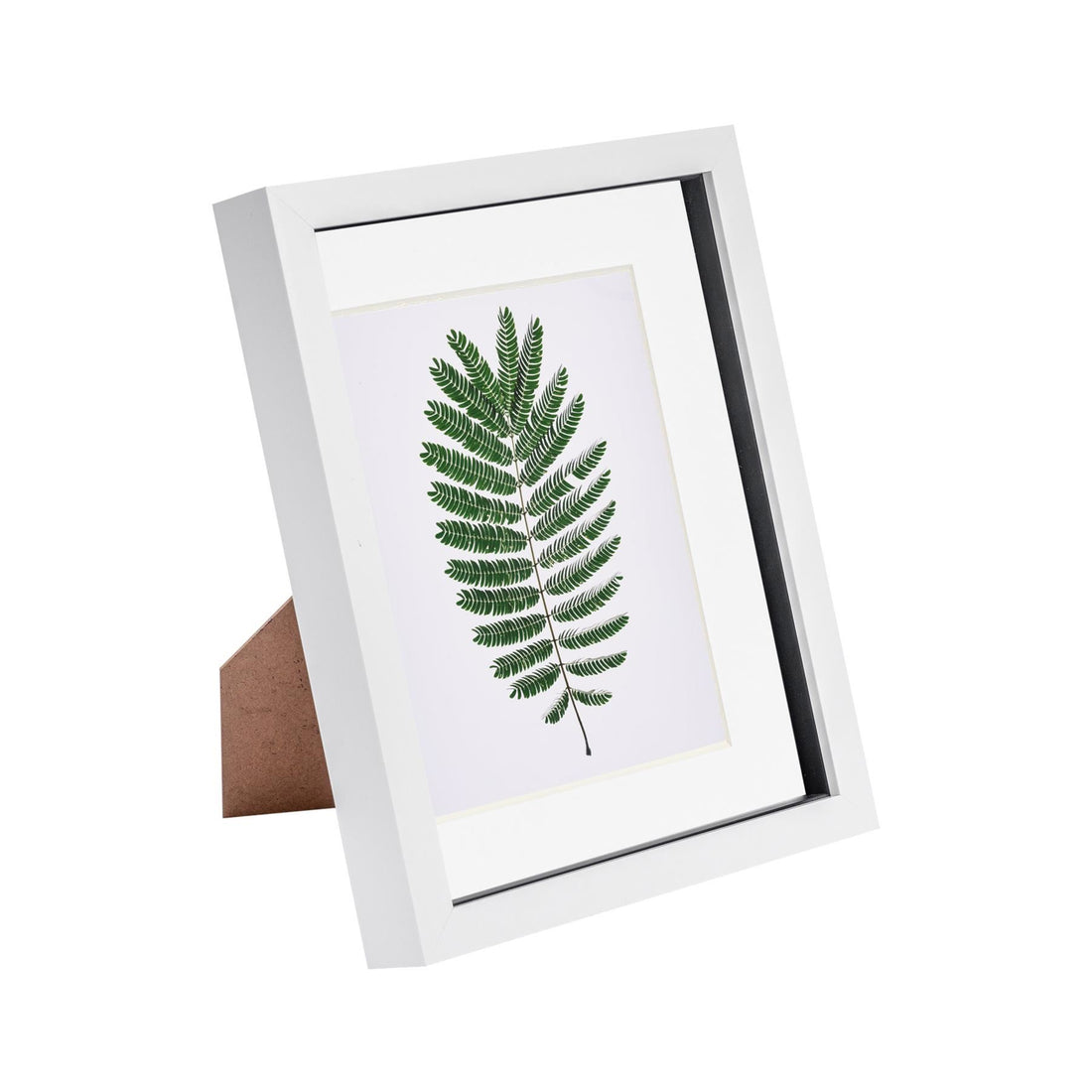 White 8" x 10" Shadow Box Photo Frame with 5" x 7" White Mount &amp; Black Spacer