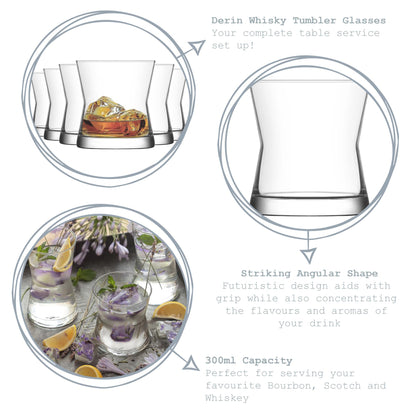 300ml Derin Whisky Glasses - Pack of Six