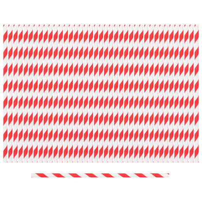 Red Stripe 19.5cm Paper Straws - Pack of 40 - By Ashley