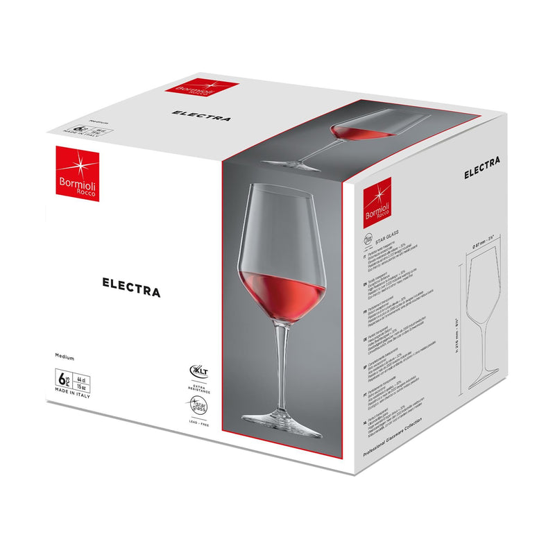 440ml Electra White Wine Glasses - Pack of Six - By Bormioli Rocco