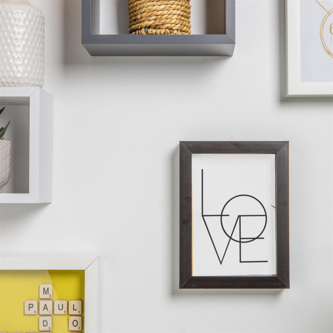 Black 5" x 7" Photo Frame with Grey 4" x 6" Mount