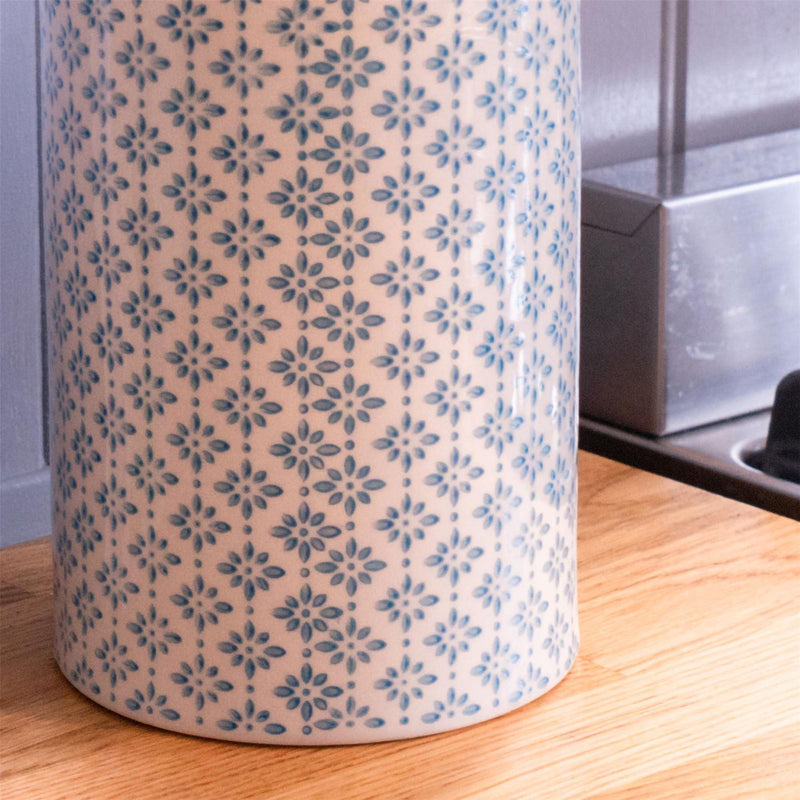 Hand Printed China Tea & Coffee Canister - By Nicola Spring