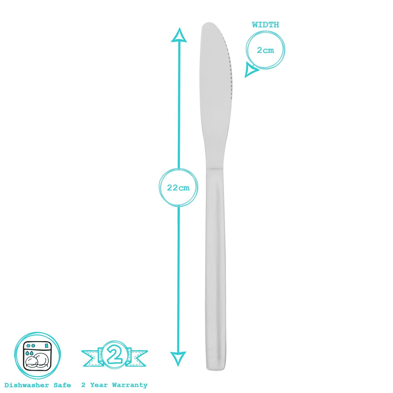 Economy Stainless Steel Dinner Knives