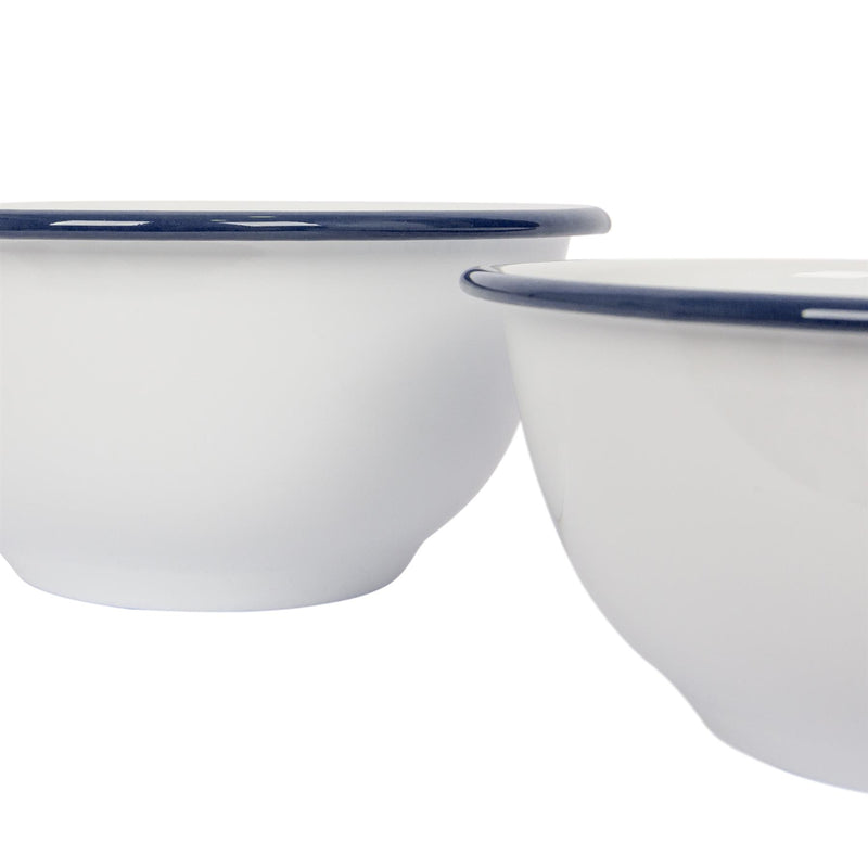 White Enamel Mixing Bowl Set - By Argon Tableware
