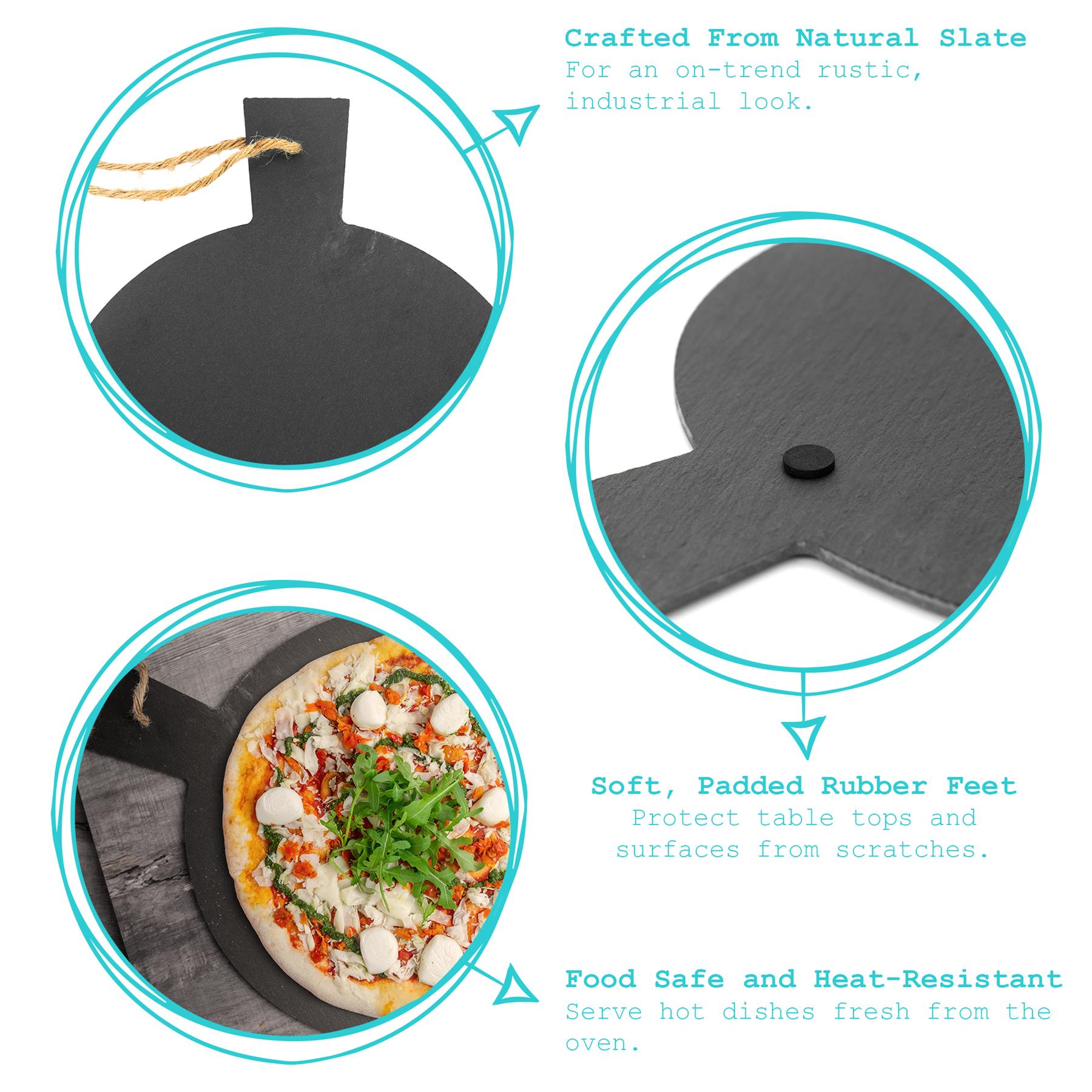 35cm Round Slate Serving Board