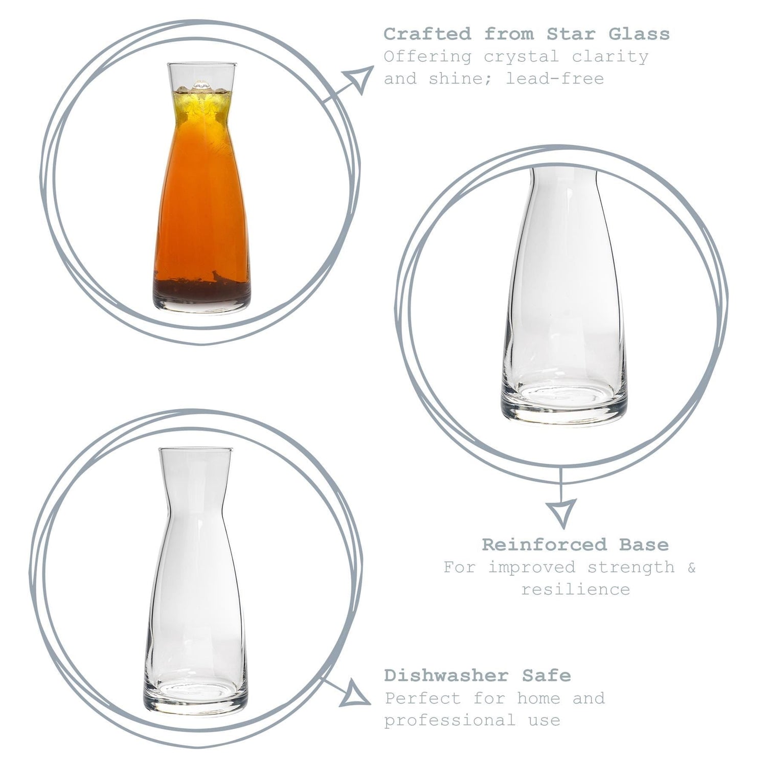 1.1L Ypsilon Glass Carafe - By Bormioli Rocco