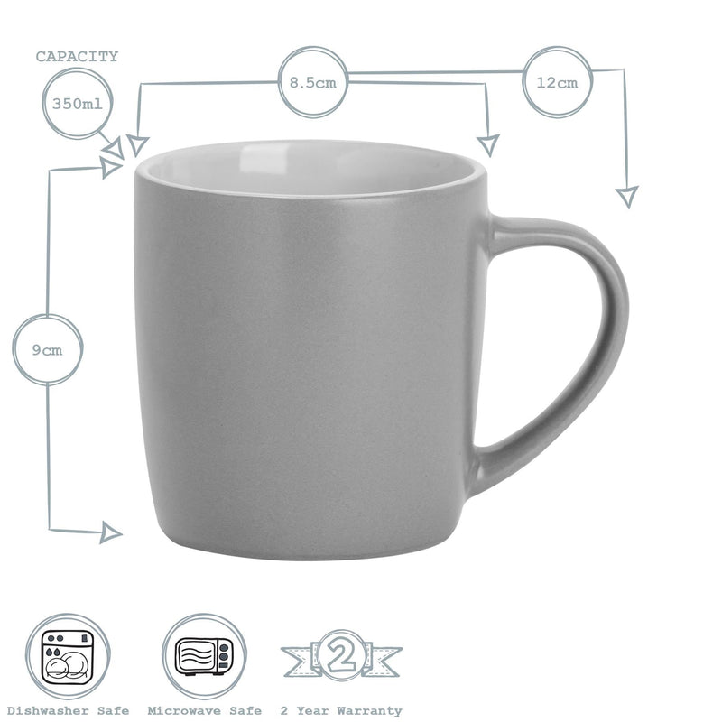 350ml Matt Coloured Coffee Mug - By Argon Tableware