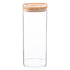 1.9L Square Glass Storage Jar with Wooden Lid - By Argon Tableware