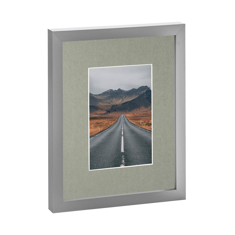 8" x 10" Grey Photo Frame with 4" x 6" Mount - By Nicola Spring