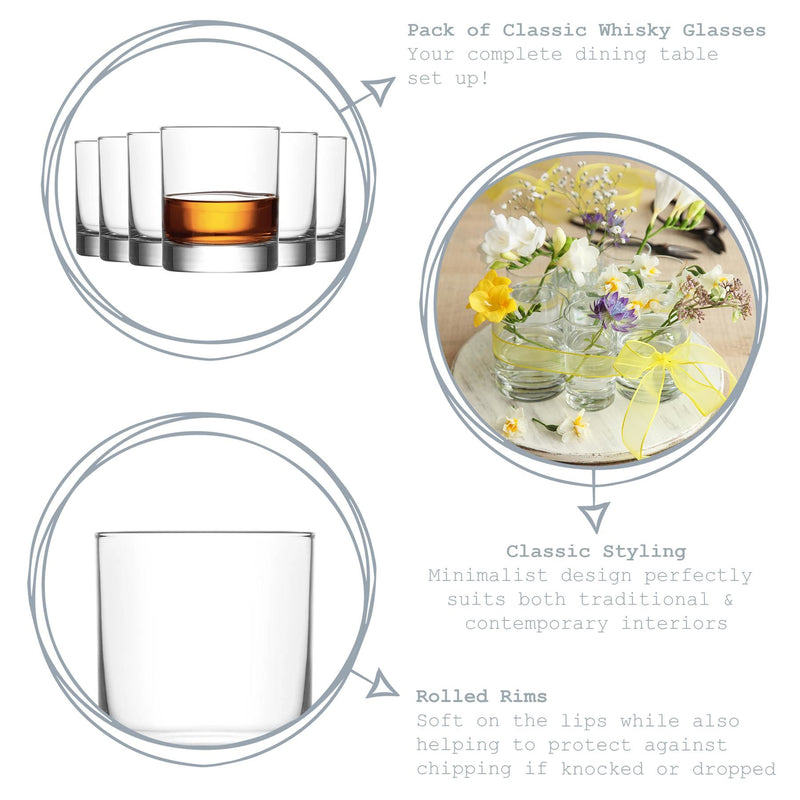 305ml Ada Whisky Glasses - Pack of Six - By LAV