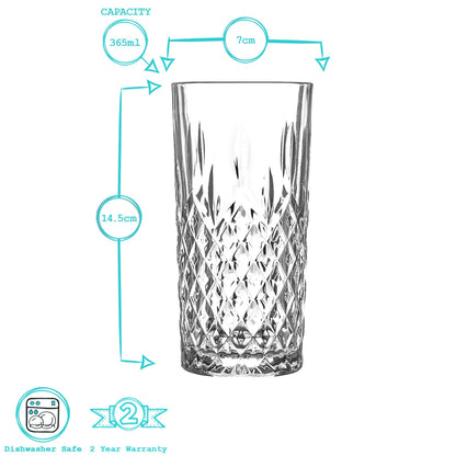 12pc Odin Tumbler &amp; Highball Glasses Set