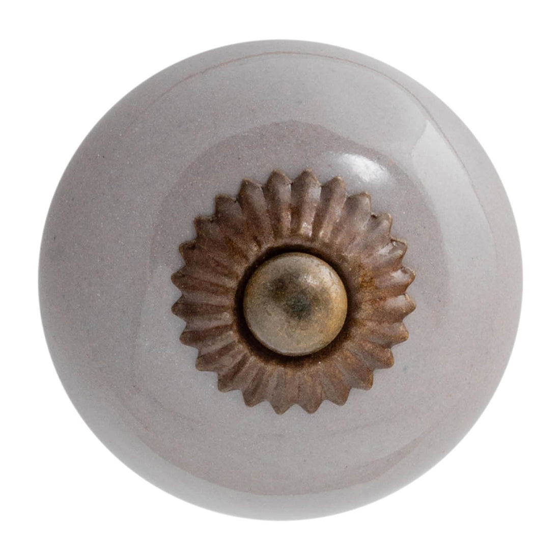 Grey 4.5cm Round Ceramic Cabinet Knob