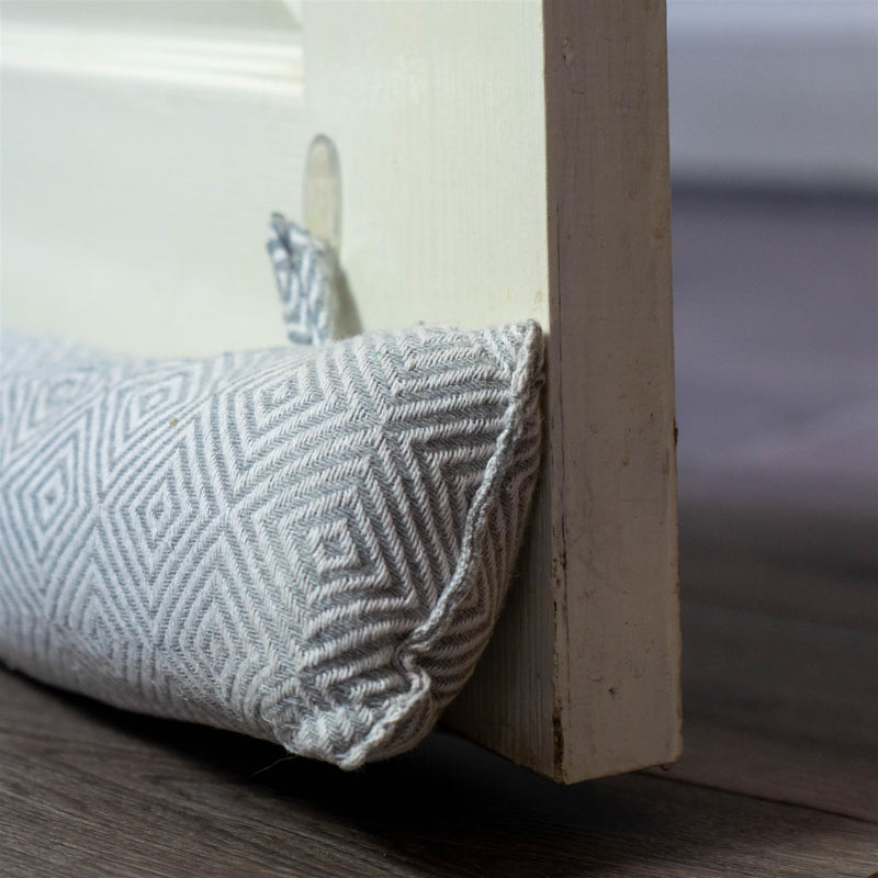 Pyramid Patterned Door Stop & 80cm Draught Excluder Set - By Nicola Spring