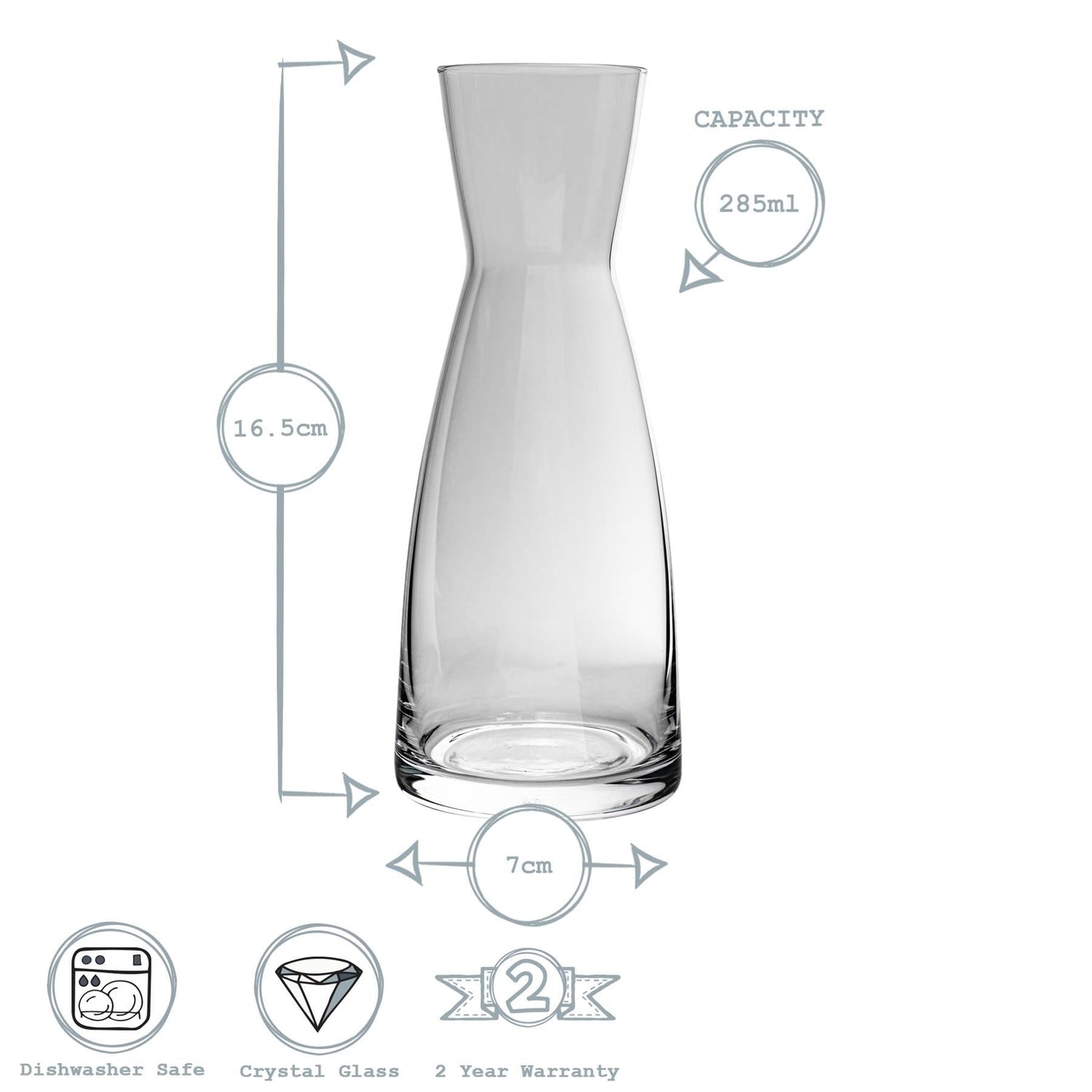 285ml Clear Ypsilon Glass Carafe