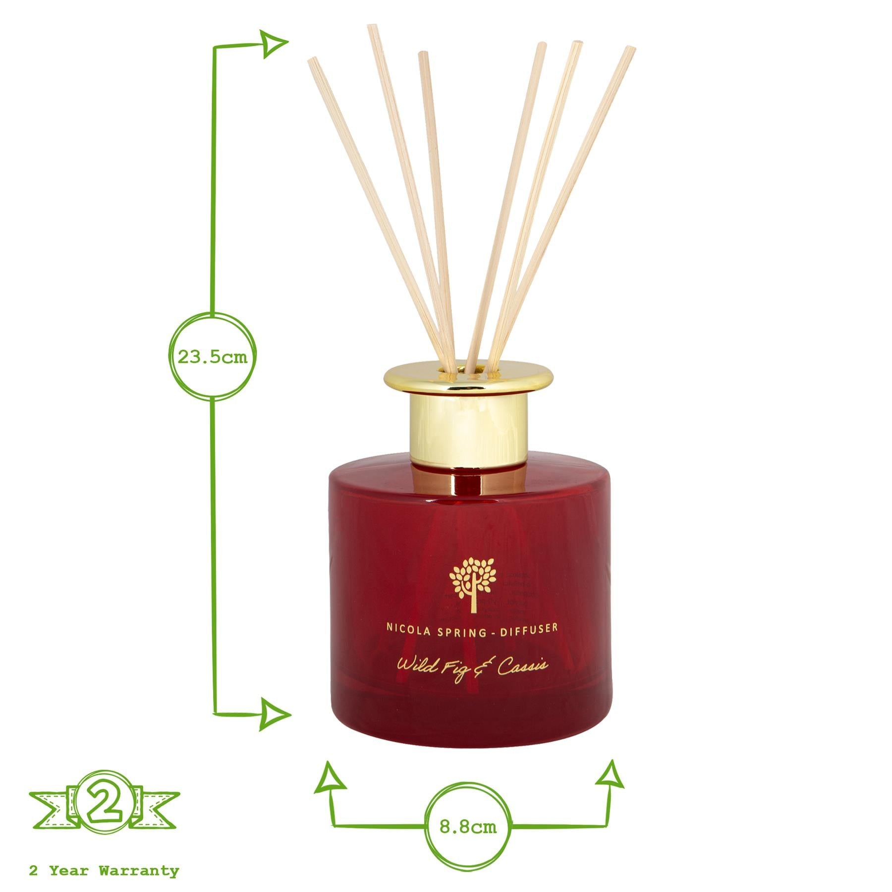 200ml Wild Fig &amp; Cassis Scented Reed Diffuser