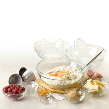 31cm Clear Lys Glass Nesting Mixing Bowl