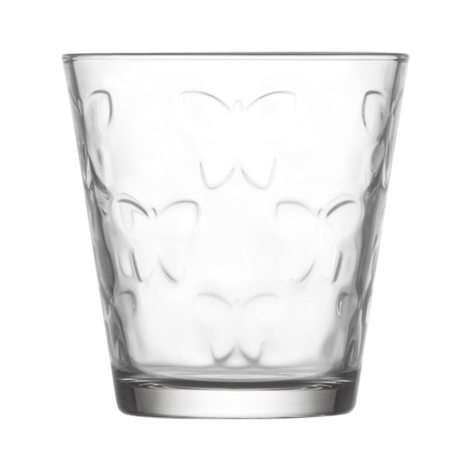 325ml Kelebek Embossed Butterfly Tumbler Glasses - Pack of Six