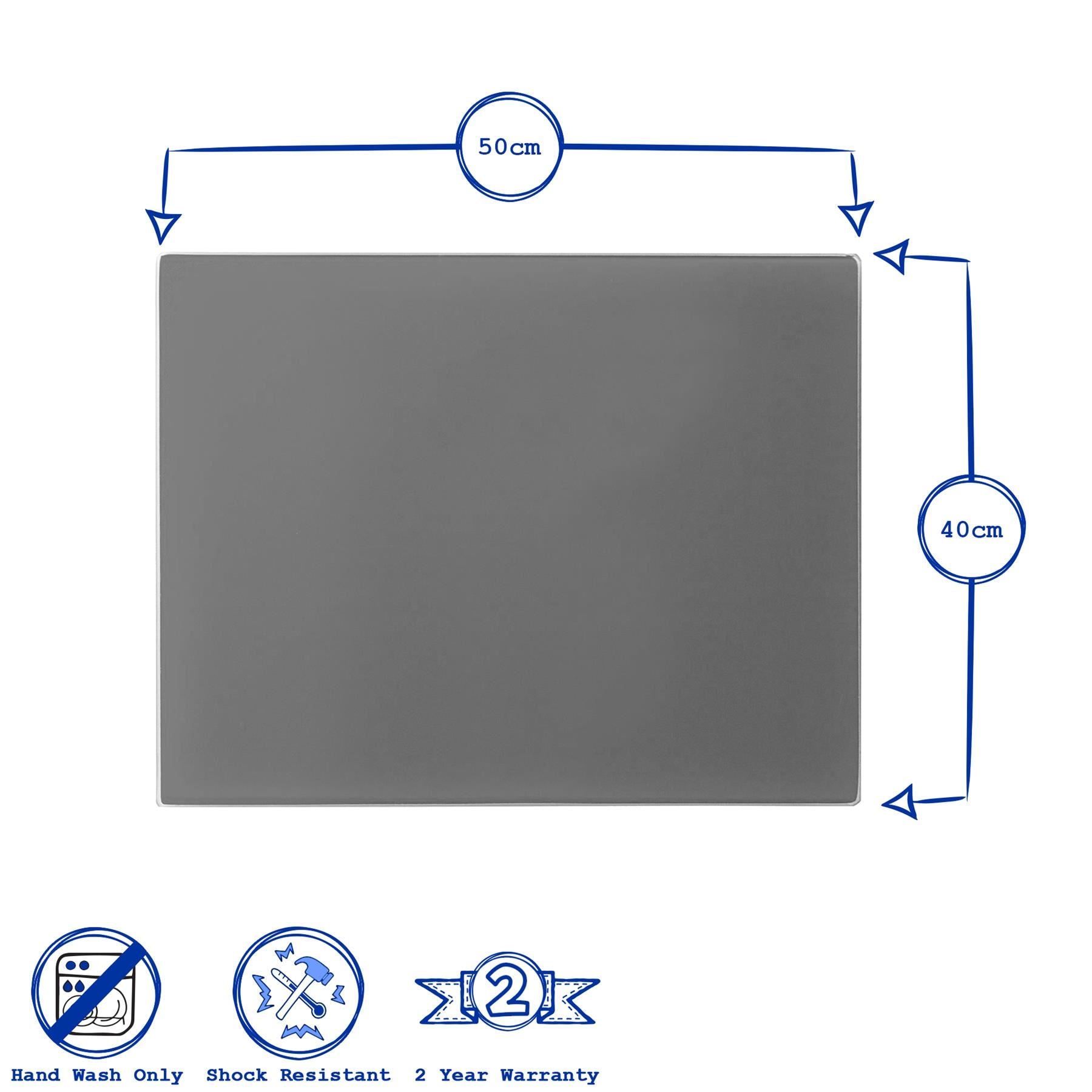 50cm x 40cm Glass Chopping Board