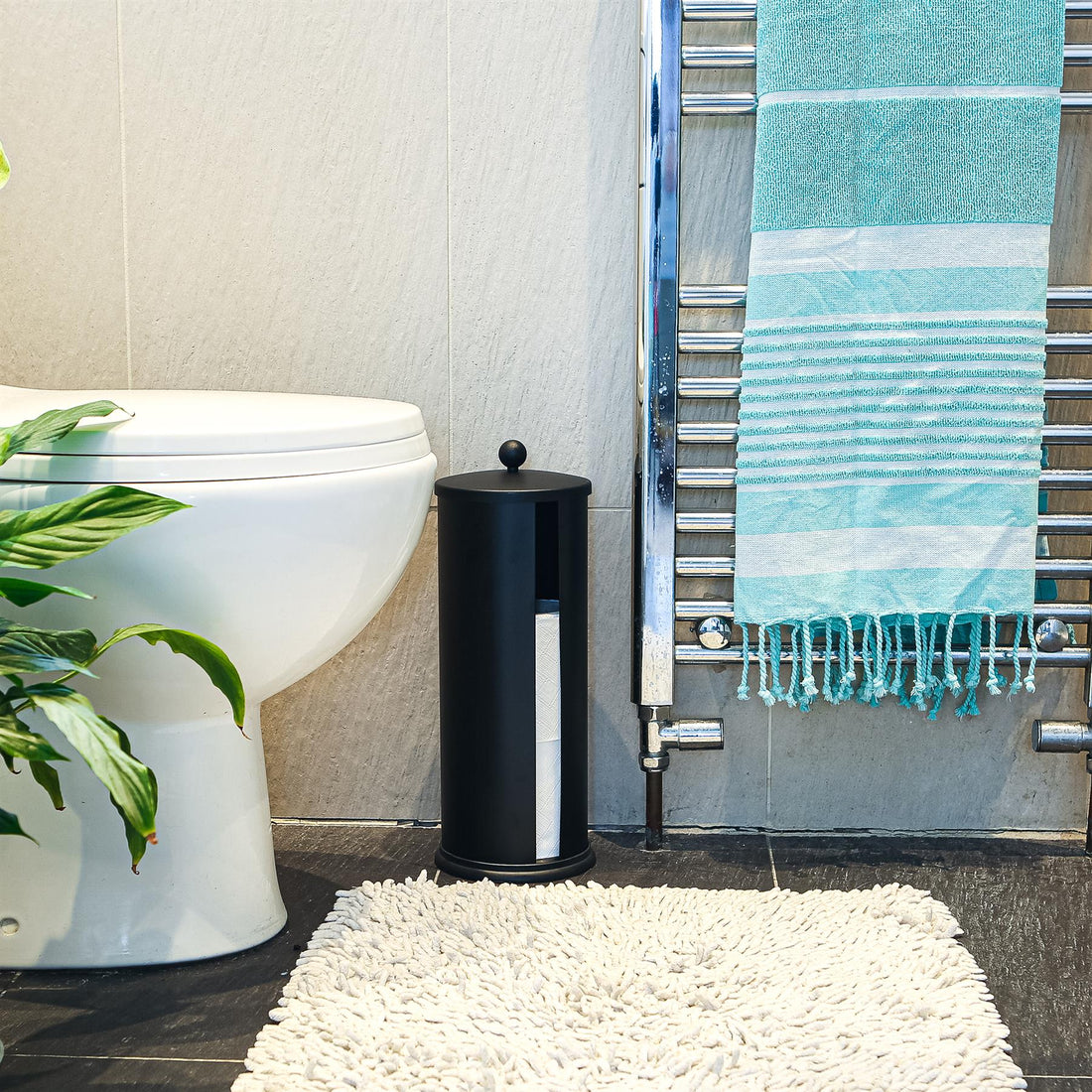 160cm x 90cm Aqua & Grey Deluxe Turkish Cotton Towels Set - Pack of Two