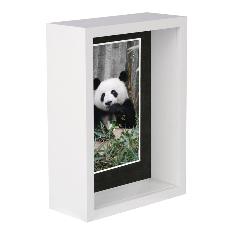 5" x 7" White 3D Deep Box Photo Frame with 4" x 6" Mount - by Nicola Spring