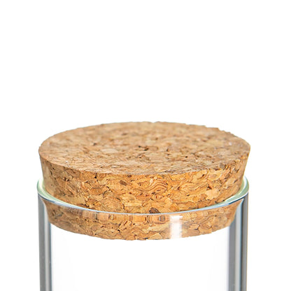 Glass Storage Jars with Cork Lids - 110ml - Pack of 3