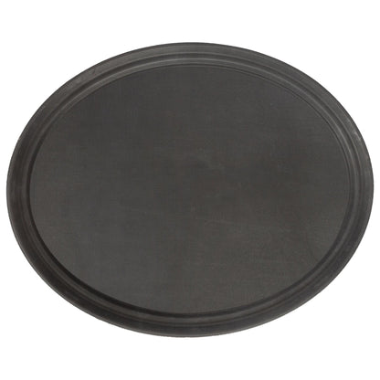 Black 68.5cm x 56cm Oval Non-Slip Serving Tray - By Argon Tableware