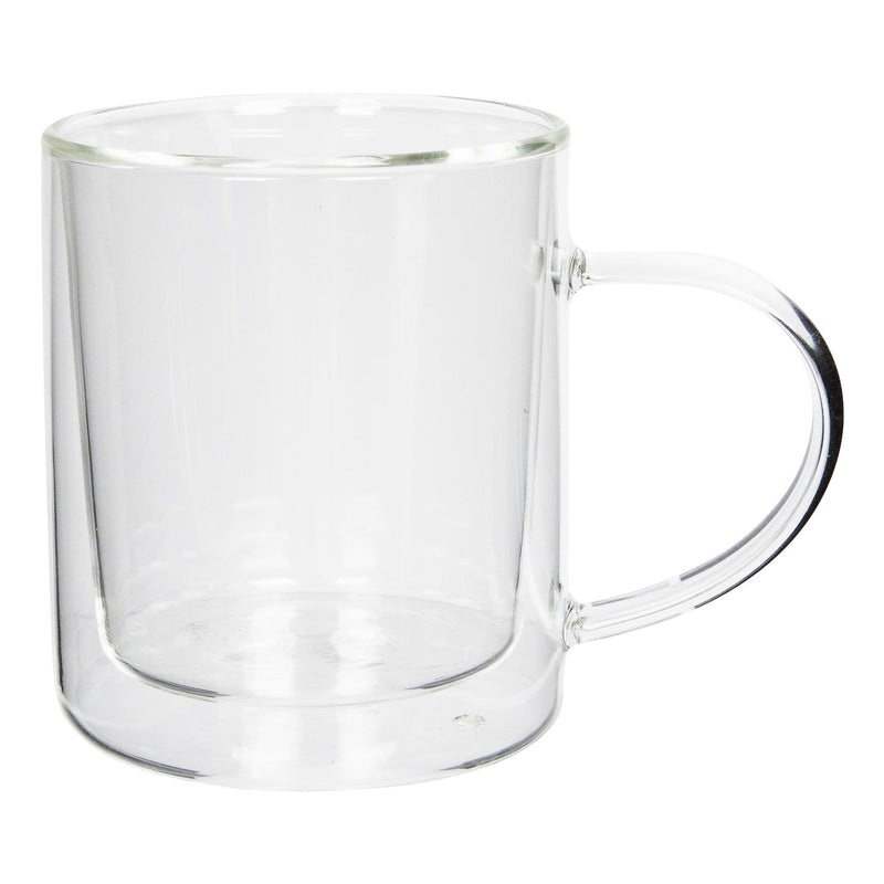 360ml Double Walled Glass Mugs - Pack of Two - By Rink Drink