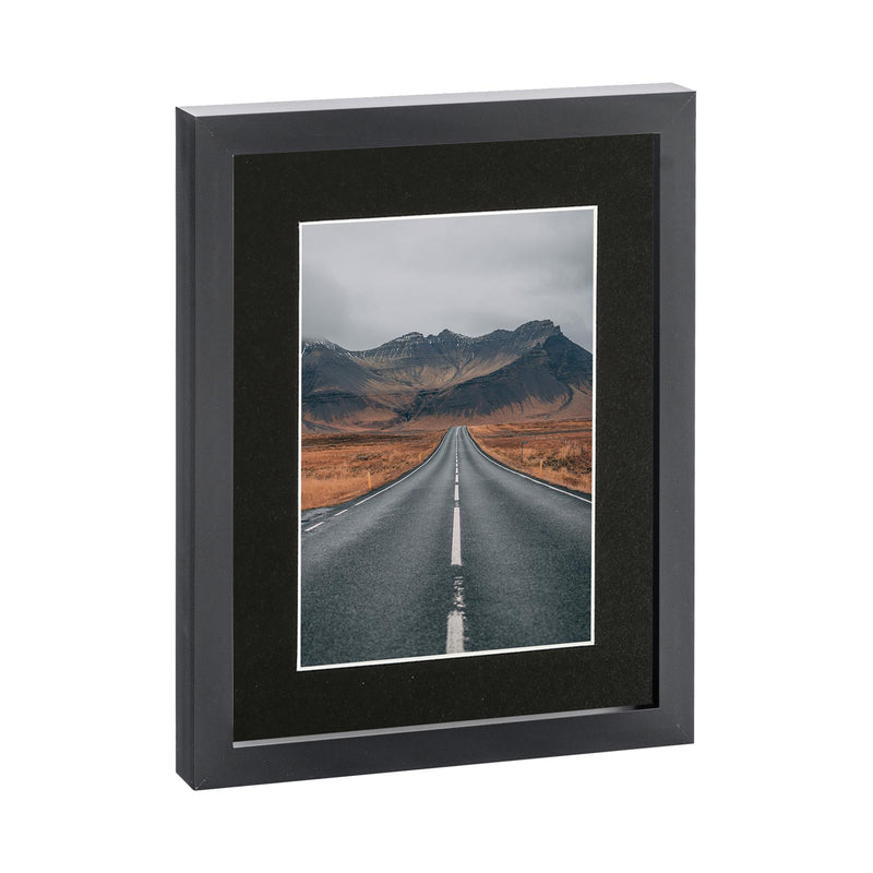 8" x 10" Black Photo Frame with 5" x 7" Mount - By Nicola Spring