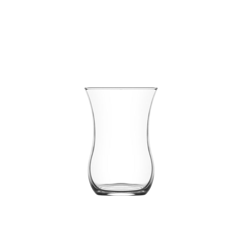 115ml Klasik Turkish Glass Tea Cups & Saucers - Pack of Six - By LAV
