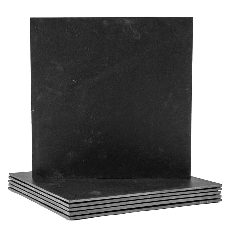 33cm Square Linea Slate Placemats - Pack of Six - By Argon Tableware