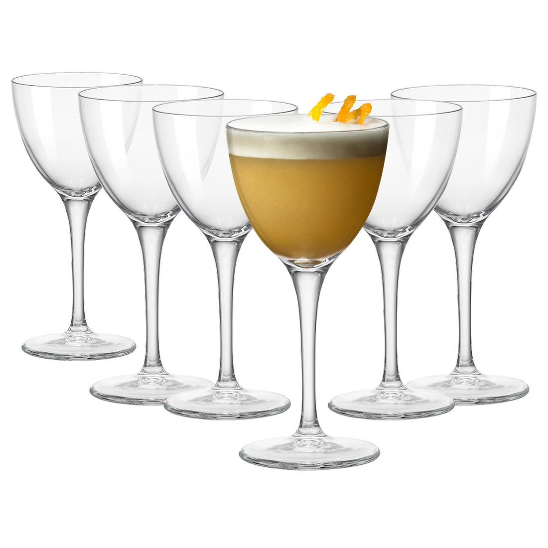 155ml Bartender Novecento Nick & Nora Glasses - Pack of 6 - By Bormioli Rocco