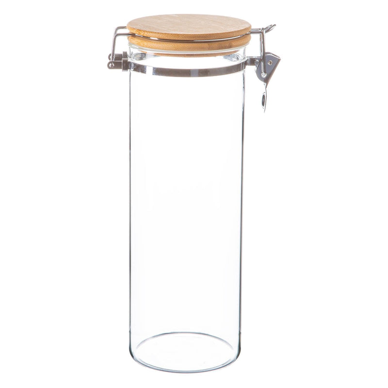1.75L Glass Storage Jar with Wooden Clip Lid - By Argon Tableware
