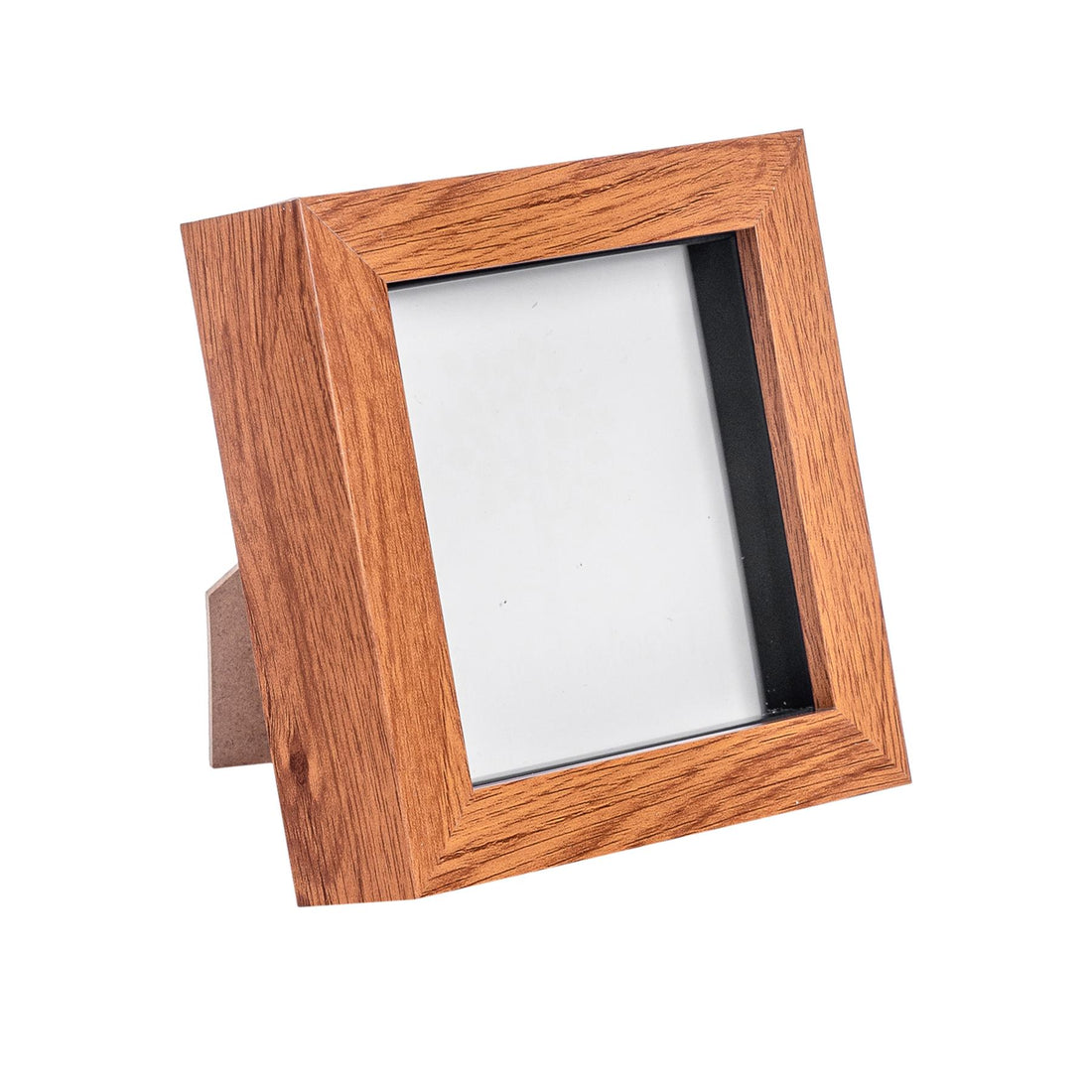 Dark Wood 4" x 4" Shadow Box Photo Frame with Black Spacer