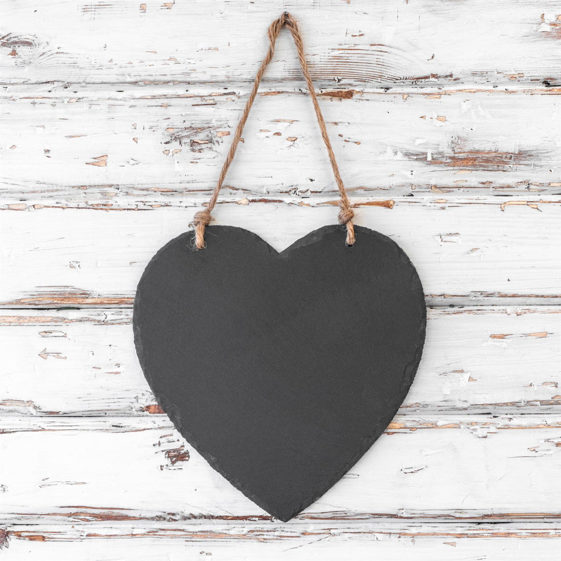 24.5cm Heart Slate Hanging Notice Board