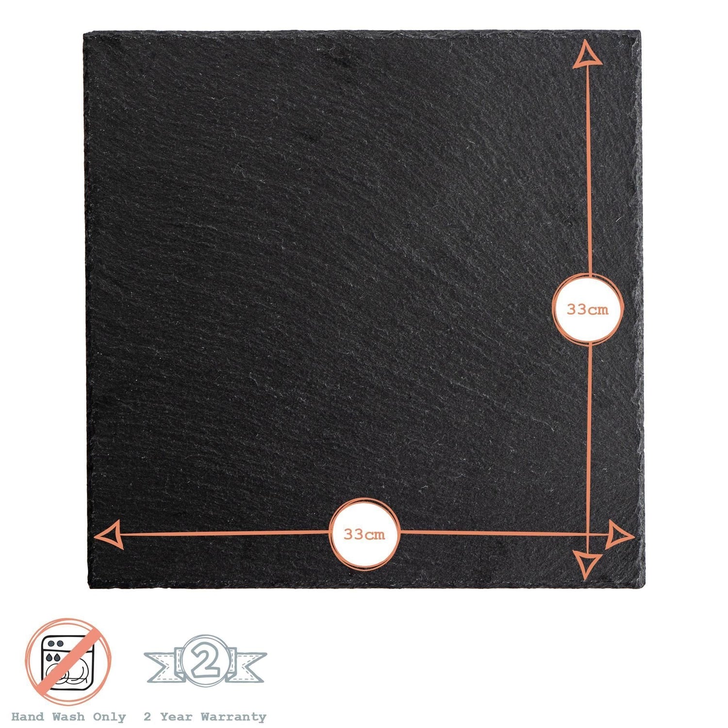 33cm Square Slate Placemats - Pack of Six