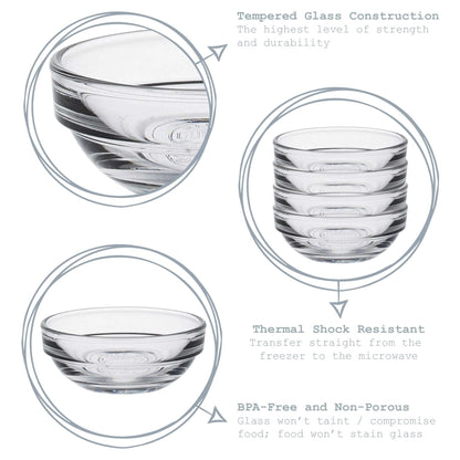 6cm Clear Lys Glass Nesting Mixing Bowl