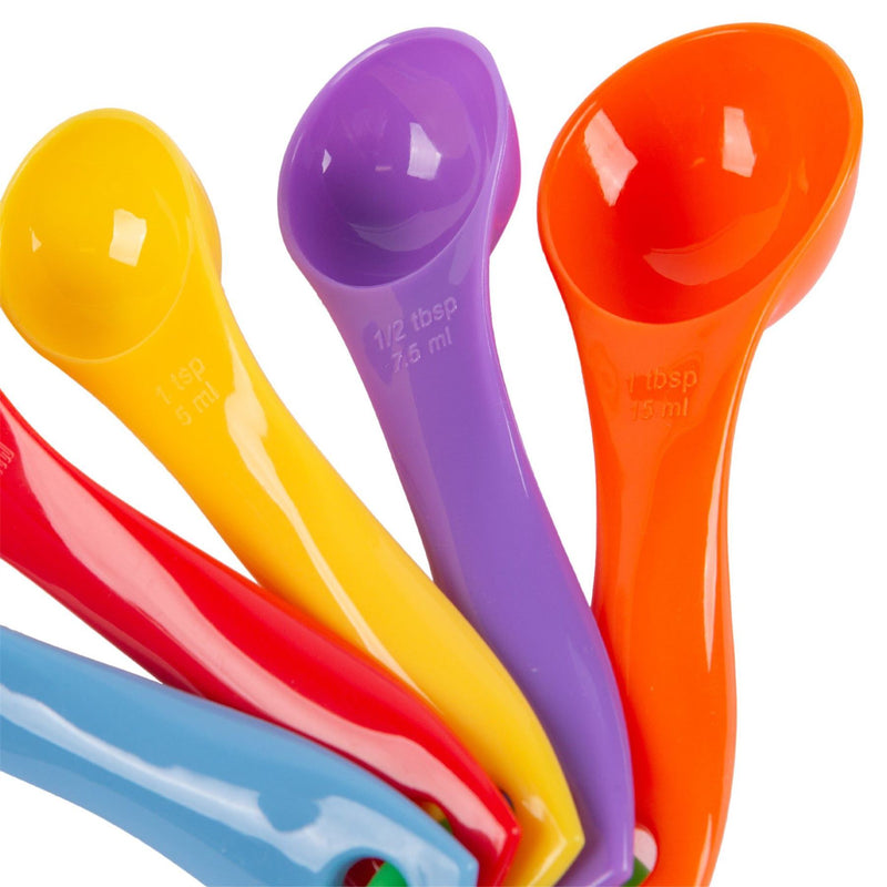5pc Multicolour Polypropylene Measuring Spoon Set - By Ashley