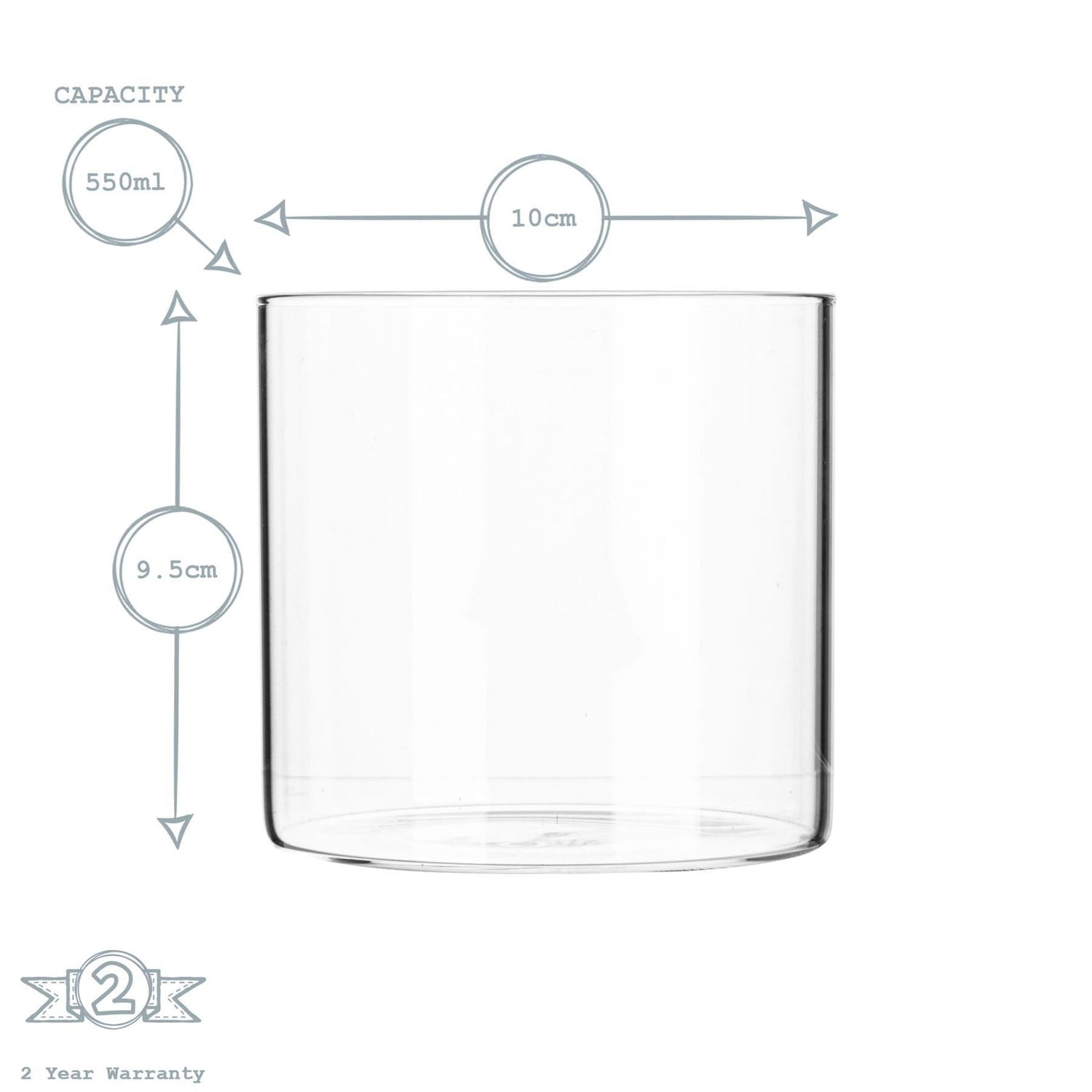 550ml Scandi Storage Jar