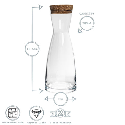 285ml Ypsilon Glass Carafe with Cork Lid