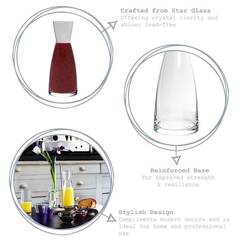 285ml Clear Ypsilon Glass Carafe - By Bormioli Rocco