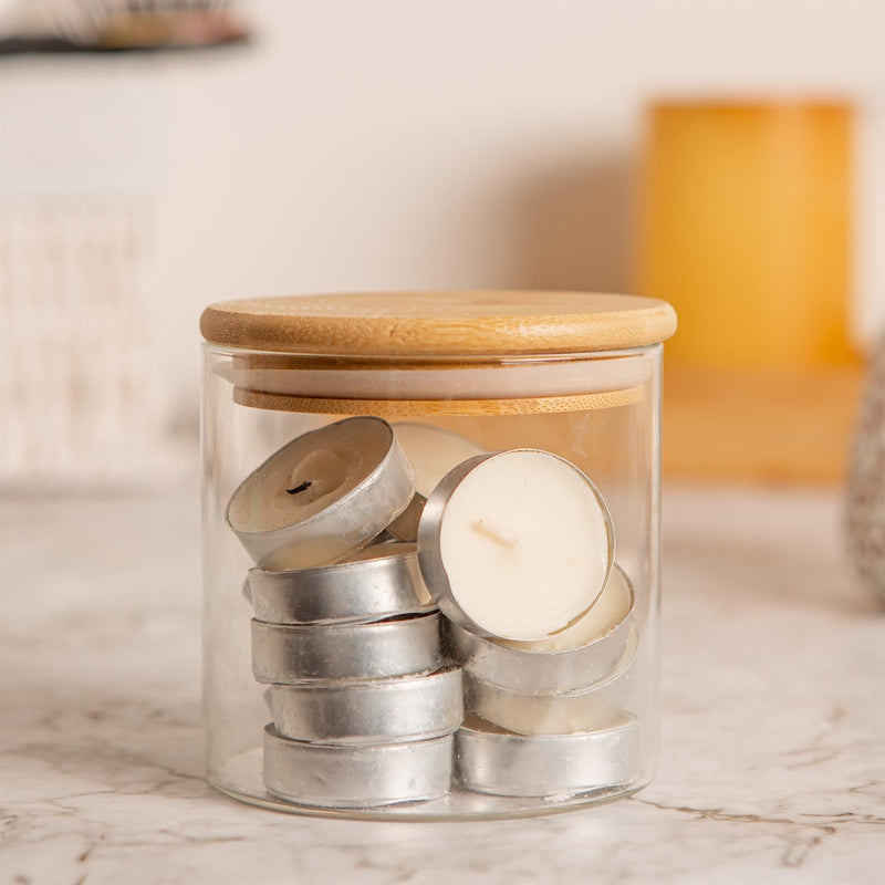 550ml Wooden Lid Storage Jars - Pack of Three - By Argon Tableware
