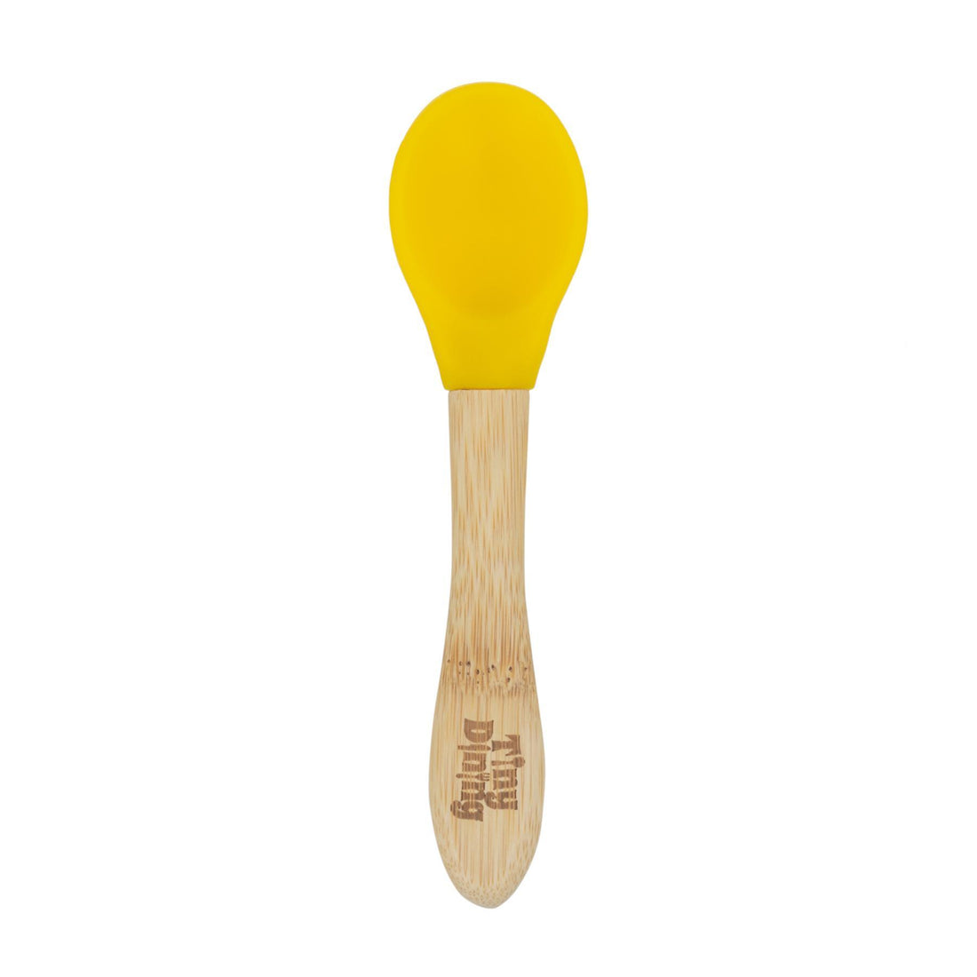 Bamboo Baby Feeding Spoon with Yellow Silicone Tip
