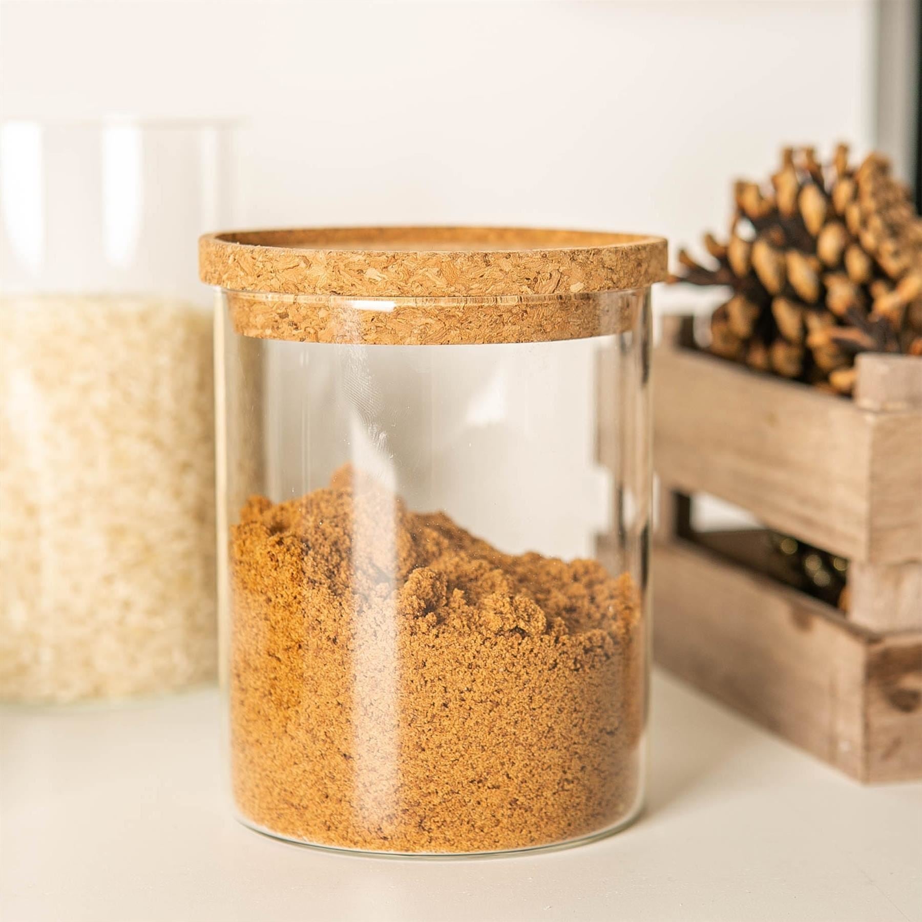 750ml Cork Lid Storage Jars - Pack of 3